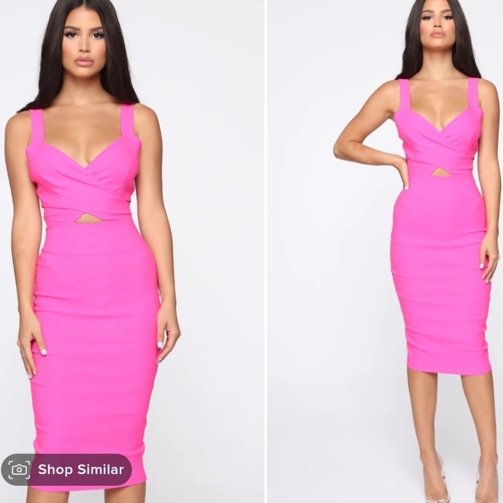 Fashion Nova Unbothered Cutout Midi Dress